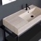 Modern  Console Vanity, Travertine Style Sink, 35